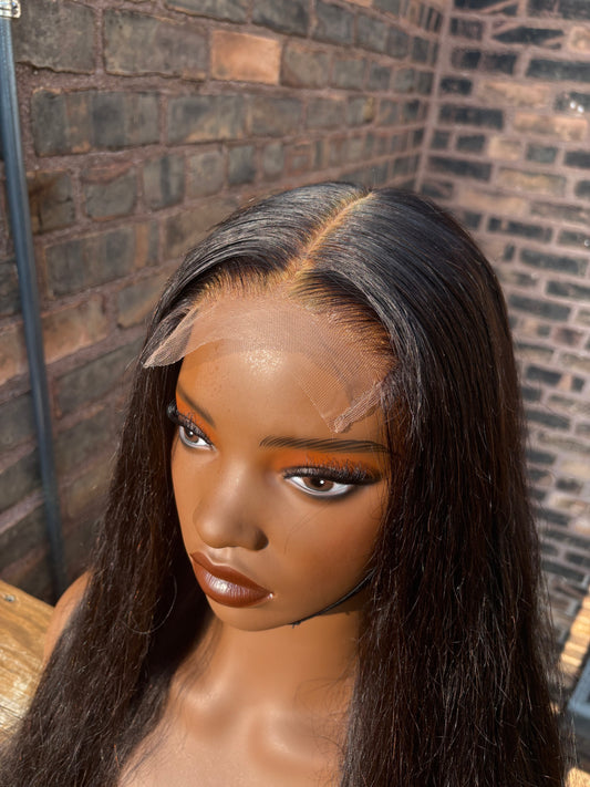 Straight 5x5 HD Lace Glue-less Closure Wig